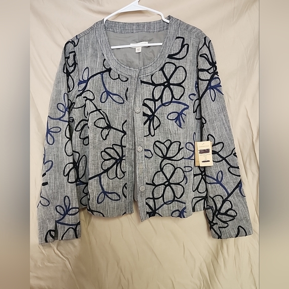 COLDWATER CREEK LINEN JACKET NWT SZ 14 - Picture 1 of 8